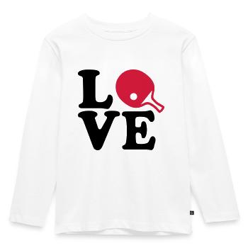 Ping Pong love - Kids' Premium Longsleeve Shirt - white - Front - AI Model Kid Female (0cm)