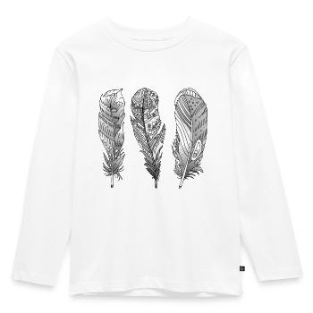 Pen - Kids' Premium Longsleeve Shirt - white - Front - AI Model Kid Female (0cm)