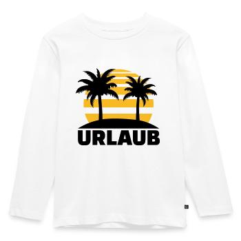 Urlaub - Kinder Premium Bio Langarmshirt - Weiß - Vorne - AI Model Kid Female (0cm)