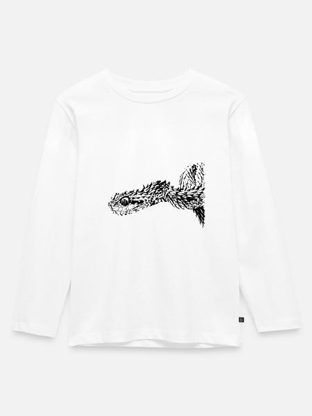 Klapperschlange - Kinder Premium Bio Langarmshirt - Weiß