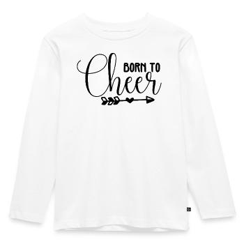Born to cheer - Kids' Premium Longsleeve Shirt - white - Front - AI Model Kid Female (0cm)