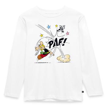 Asterix & Obelix - Asterix Faust - Kinder Premium Bio Langarmshirt - Weiß - Vorne - AI Model Kid Female (0cm)