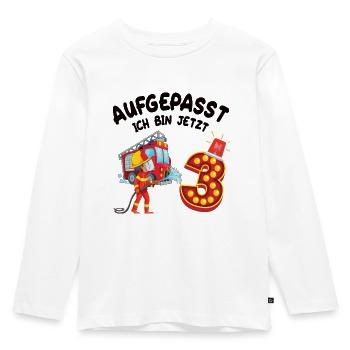 Aufgepasst Ich Bin Jetzt 3 - Geburtstag Geschenk - Kinder Premium Bio Langarmshirt - Weiß - Vorne - AI Model Kid Female (0cm)