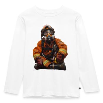 Dreamy firefighter - Kids' Premium Longsleeve Shirt - white - Front - AI Model Kid Female (0cm)