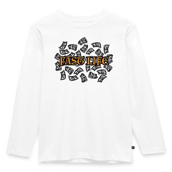 Vie rapide - T-shirt manches longues Premium Enfant - blanc - Devant - AI Model Kid Female (0cm)