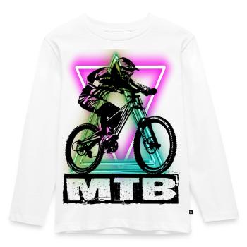 MTB - Kinder Premium Bio Langarmshirt - Weiß - Vorne - AI Model Kid Female (0cm)