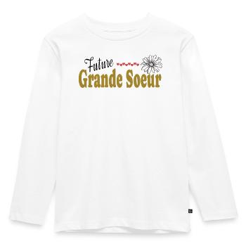 Future Grande Sœur – Annonce de Grossesse - T-shirt manches longues Premium Enfant - blanc - Devant - AI Model Kid Female (0cm)