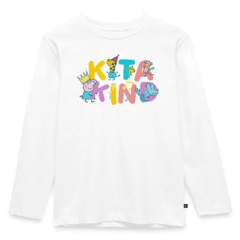 Peppa Pig Kita Kind Design - Kinder Premium Bio Langarmshirt - Weiß - Vorne - AI Model Kid Female (0cm)