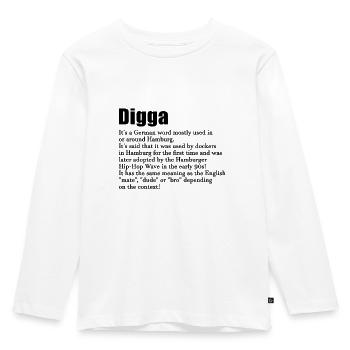 Digga - Kinder Premium Bio Langarmshirt - Weiß - Vorne - AI Model Kid Female (0cm)