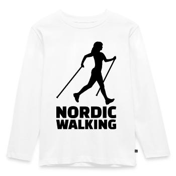 Nordic walking - Kids' Premium Longsleeve Shirt - white - Front - AI Model Kid Female (0cm)