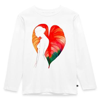 Flowers Women girl fashion design art female style - Kids' Premium Longsleeve Shirt - white - Front - AI Model Kid Female (0cm)