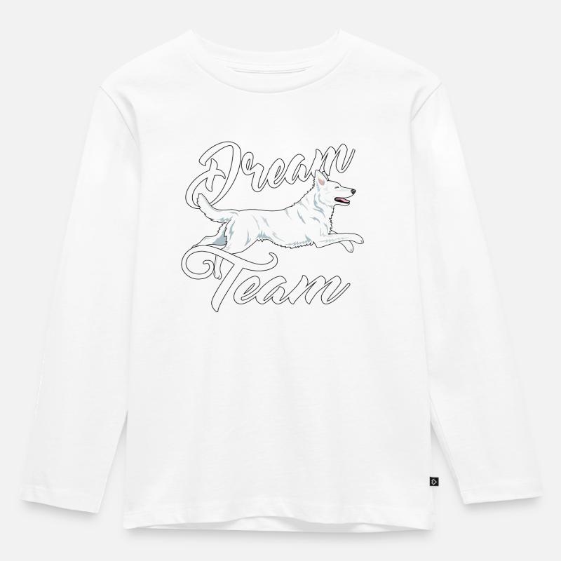 valkkaridream - Kinder Premium Bio Langarmshirt - Weiß