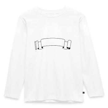 Label zum selbst gestalten - Kinder Premium Bio Langarmshirt - Weiß - Vorne - AI Model Kid Female (0cm)