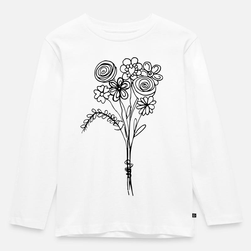 fleurs - T-shirt manches longues Premium Enfant - blanc