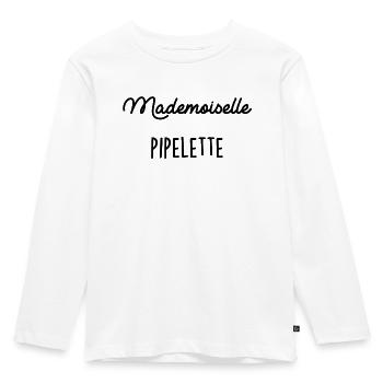 Fräulein Pfeife - Kinder Premium Bio Langarmshirt - Weiß - Vorne - AI Model Kid Female (0cm)