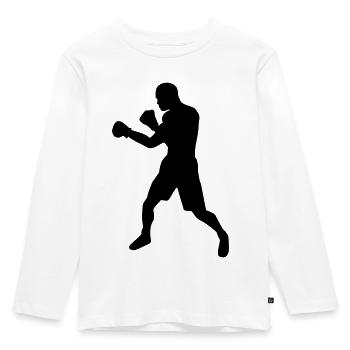 Boxen - Kinder Premium Bio Langarmshirt - Weiß - Vorne - AI Model Kid Female (0cm)