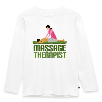 Vintage massage - Kids' Premium Longsleeve Shirt - white - Front - AI Model Kid Female (0cm)
