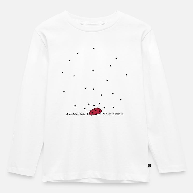 Punkte sammeln - Kinder Premium Bio Langarmshirt - Weiß
