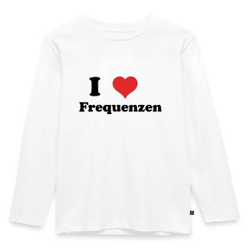 i love Frequenzen - Kinder Premium Bio Langarmshirt - Weiß - Vorne - AI Model Kid Female (0cm)