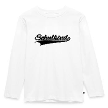 Schulkind Swash - Farbwechsel - Kinder Premium Bio Langarmshirt - Weiß - Vorne - AI Model Kid Female (0cm)