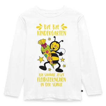 School enrollment bee sugar cone school kindergarten - Kids' Premium Longsleeve Shirt - white - Front - AI Model Kid Female (0cm)