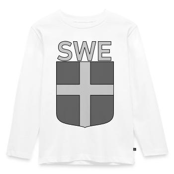 eng tactical shield - Kids' Premium Longsleeve Shirt - white - Front - AI Model Kid Female (0cm)