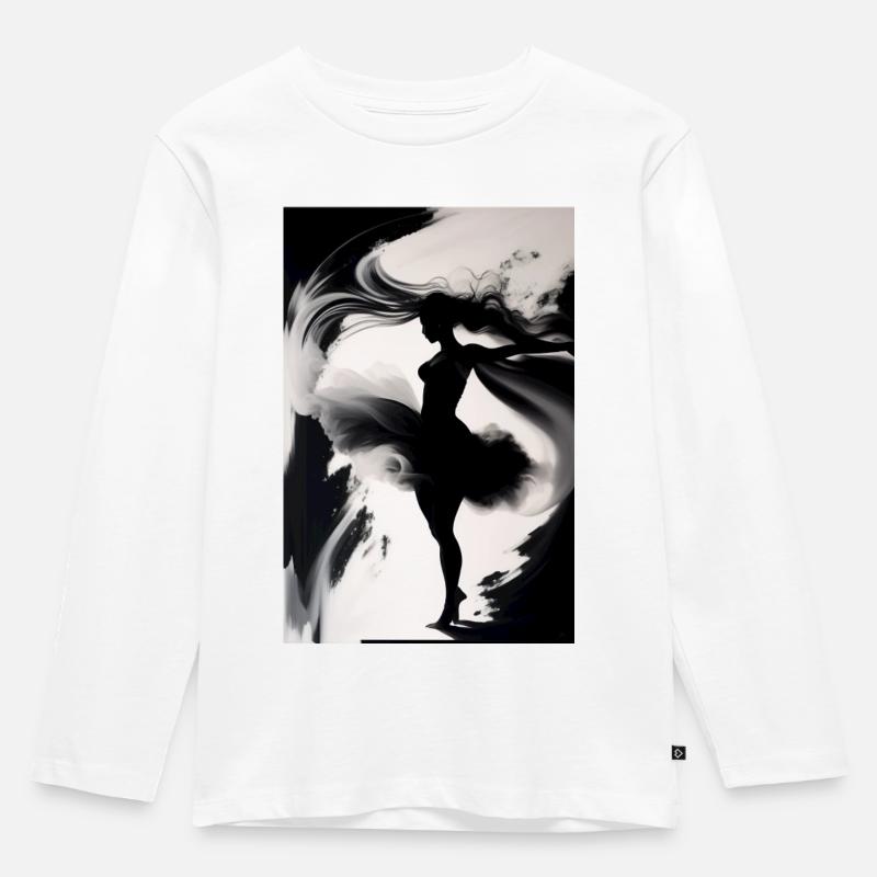 Tänzerin - Kinder Premium Bio Langarmshirt - Weiß