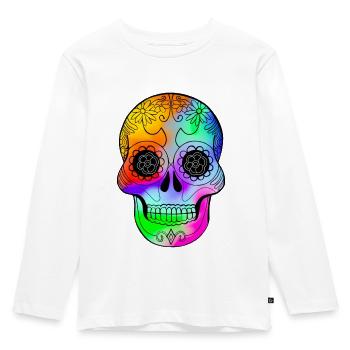 Unity skull - Kids' Premium Longsleeve Shirt - white - Front - AI Model Kid Female (0cm)
