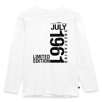 Birthday July 1961 July born in July 19 - Kids' Premium Longsleeve Shirt - white - Front - AI Model Kid Female (0cm)