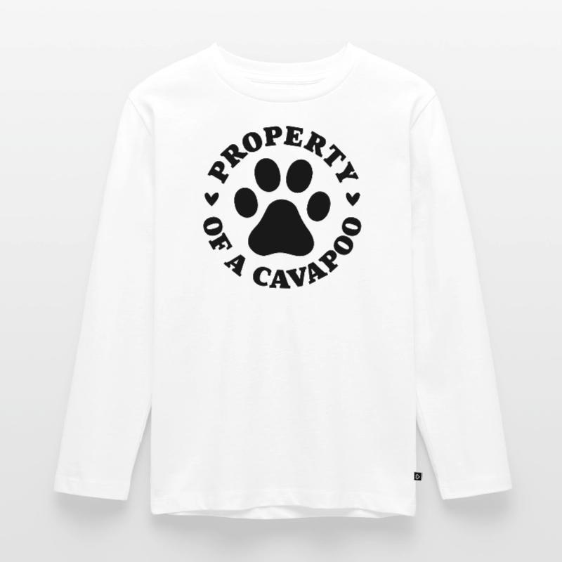 Eigentum eines Cavapoo Kinder Premium Bio Langarmshirt