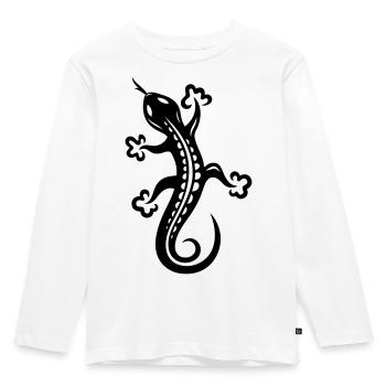 Echse, Eidechse - Kinder Premium Bio Langarmshirt - Weiß - Vorne - AI Model Kid Female (0cm)