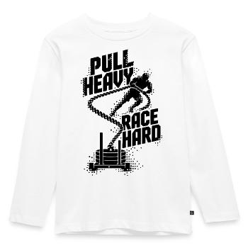 Sled Pull Fitness Race - Kinder Premium Bio Langarmshirt - Weiß - Vorne - AI Model Kid Female (0cm)