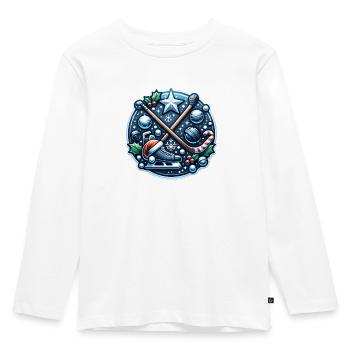 Hockey Players Winter - Kids' Premium Longsleeve Shirt - white - Front - AI Model Kid Female (0cm)
