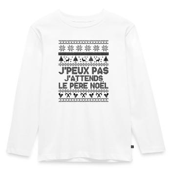 J'peux pas j'attends le Père Noël - T-shirt manches longues Premium Enfant - blanc - Devant - AI Model Kid Female (0cm)