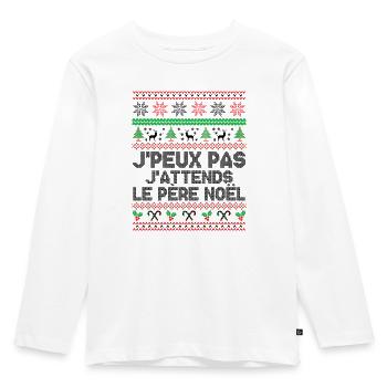 J'peux pas j'attends le Père Noël - T-shirt manches longues Premium Enfant - blanc - Devant - AI Model Kid Female (0cm)