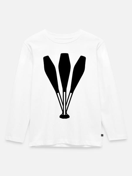 Jonglieren - Kinder Premium Bio Langarmshirt - Weiß