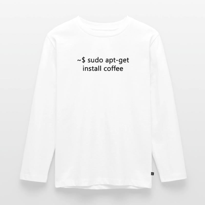 Sysadmin Linux Sudo Apt-Get Kaffee Programmierer Kinder Premium Bio Langarmshirt