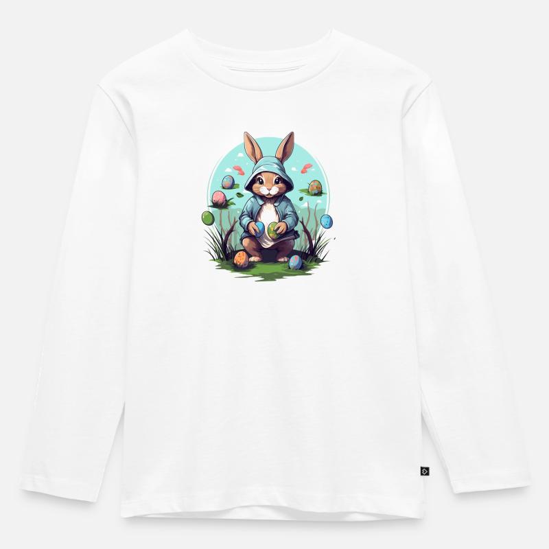 Sweet Easter bunny, Easter eggs - Kids' Premium Longsleeve Shirt - white