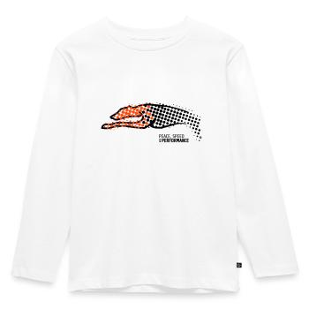 05SIGHTHND EMBL Raster 4v schwarz - Kinder Premium Bio Langarmshirt - Weiß - Vorne - AI Model Kid Female (0cm)