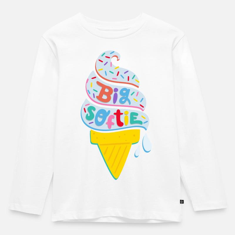 Play-Doh Knete Big Softie Softeis-Design - Kinder Premium Bio Langarmshirt - Weiß