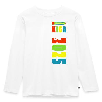 Kiga Abgänger 2025 - Kindergarten Abschied - Kinder Premium Bio Langarmshirt - Weiß - Vorne - AI Model Kid Female (0cm)