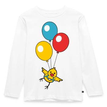 Balloon Chick - Kinder Premium Bio Langarmshirt - Weiß - Vorne - AI Model Kid Female (0cm)
