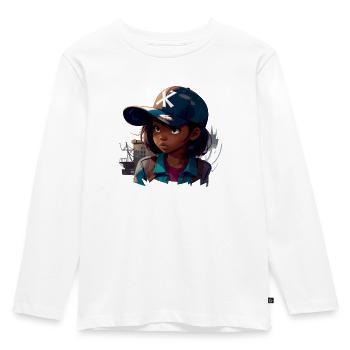 Urban Girl - Kids' Premium Longsleeve Shirt - white - Front - AI Model Kid Female (0cm)