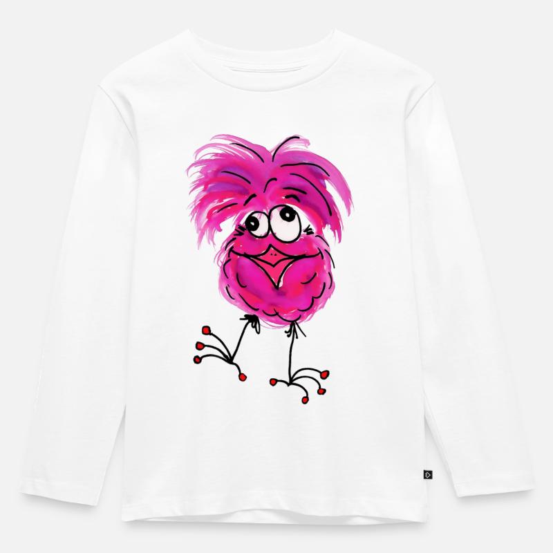 Die Fladders - alles easy - Kinder Premium Bio Langarmshirt - Weiß