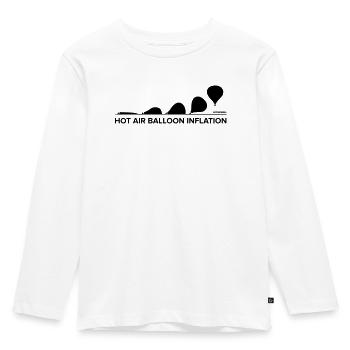 Ballon-Inflation - Kinder Premium Bio Langarmshirt - Weiß - Vorne - AI Model Kid Female (0cm)