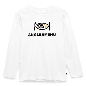 Anglers angler menu - fish potatoes - Kids' Premium Longsleeve Shirt - white - Front - AI Model Kid Female (0cm)