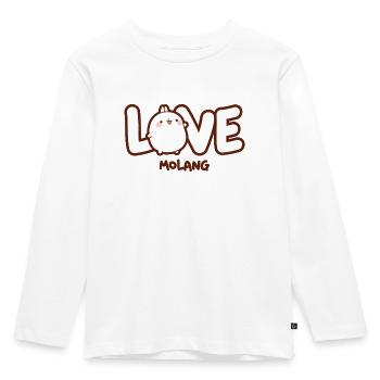 Molang Love - Kinder Premium Bio Langarmshirt - Weiß - Vorne - AI Model Kid Female (0cm)