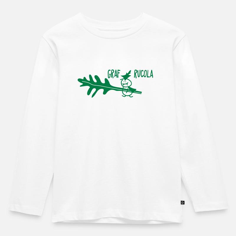 Graf Rucola - Kinder Premium Bio Langarmshirt - Weiß