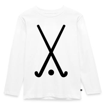 Field hockey - Kids' Premium Longsleeve Shirt - white - Front - AI Model Kid Female (0cm)