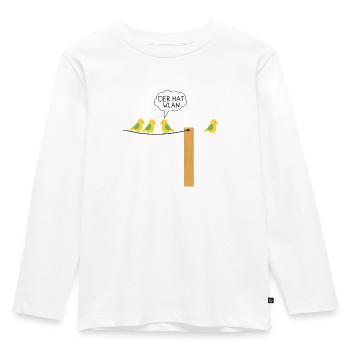 Der hat WLAN - Kinder Premium Bio Langarmshirt - Weiß - Vorne - AI Model Kid Female (0cm)